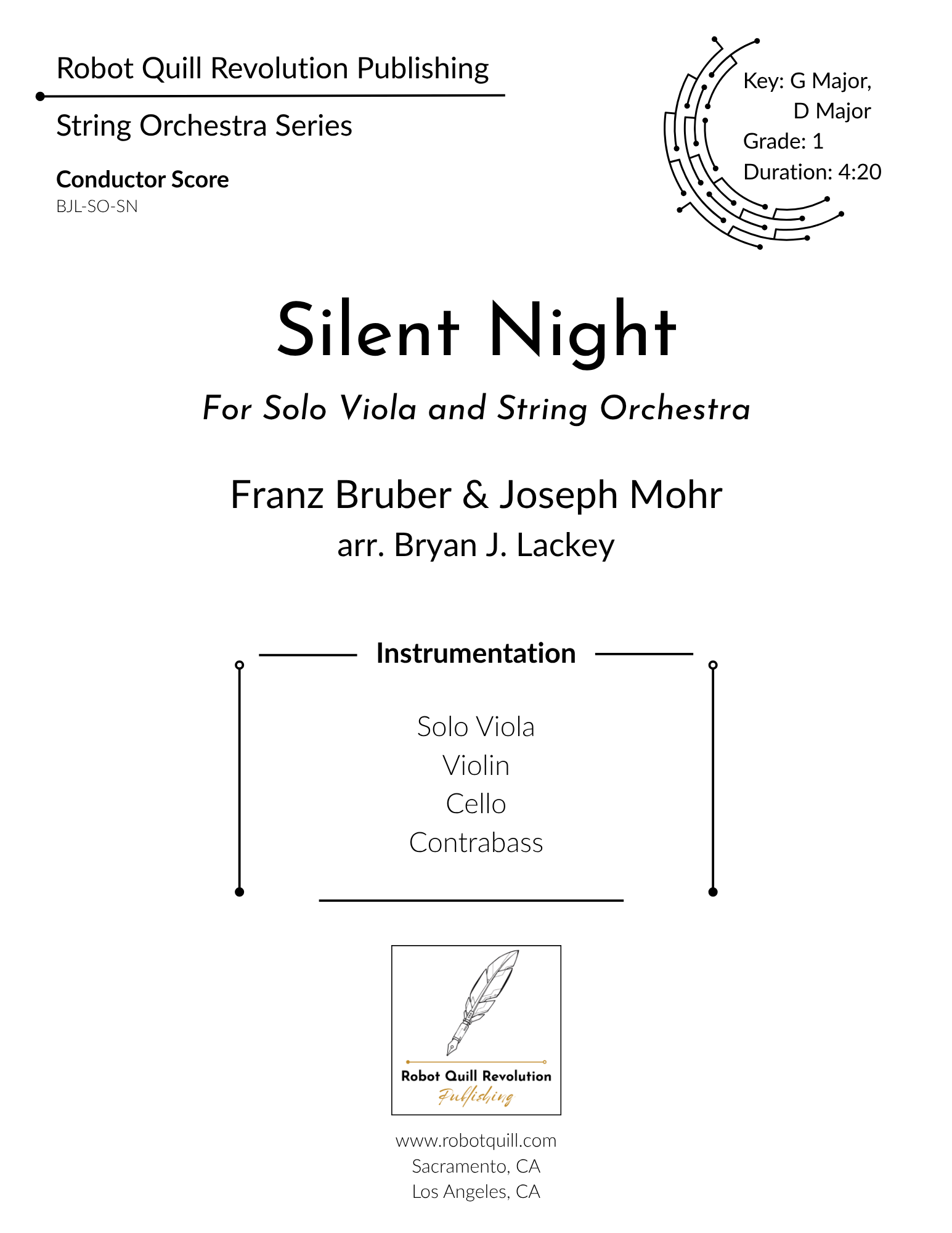 Silent Night (viola solo with string orchestra)