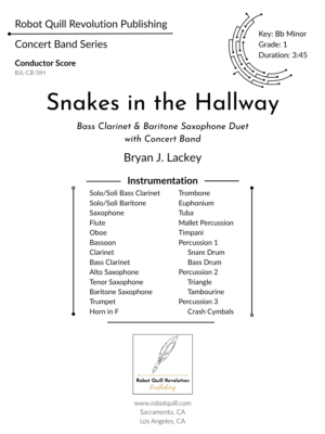 Snakes In The Hallway (bass clarinet and baritone saxophone duet with band)